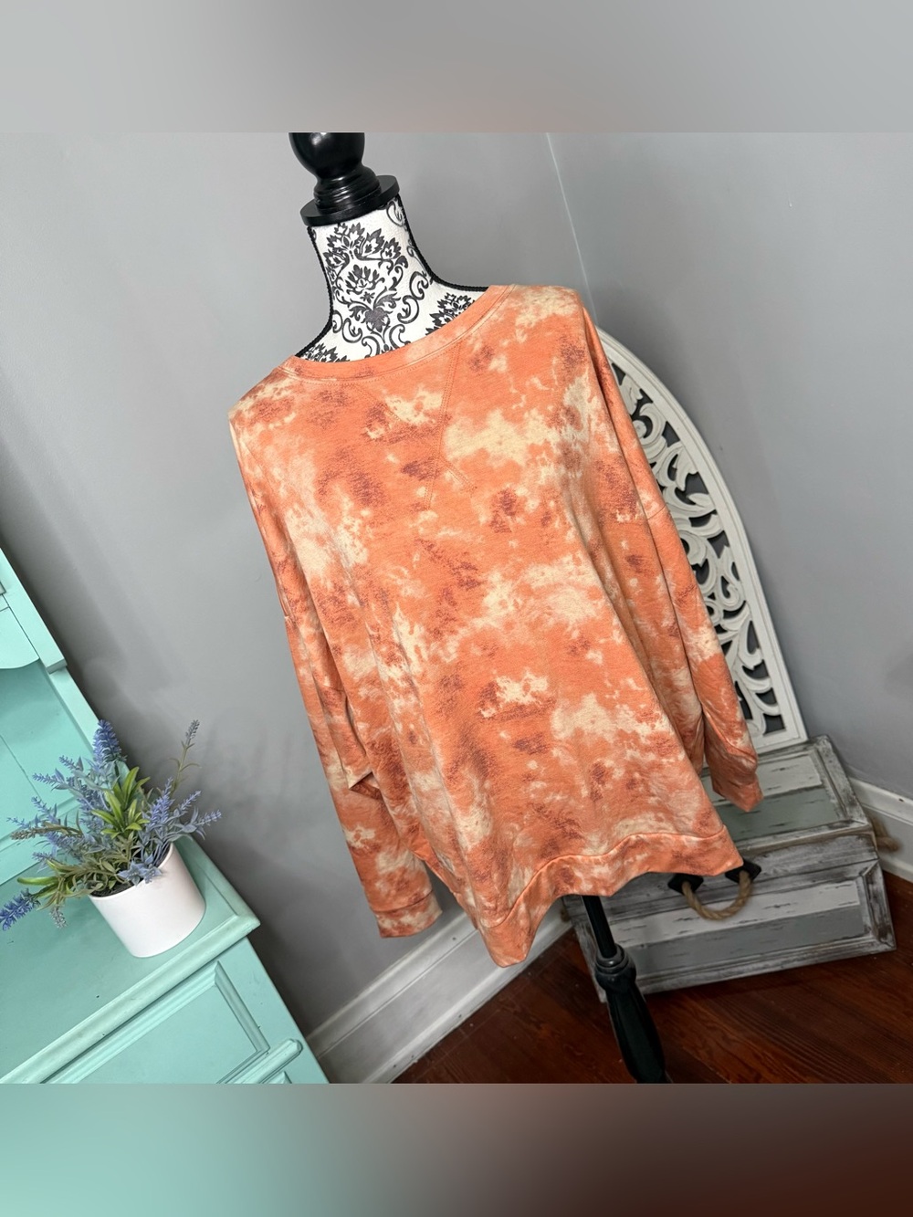 Zenana Tie Dye Lightweight Pullover Sweatshirt Size XL Boho Hippie